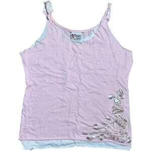 Dale Earnhardt Y2K NASCAR Pink Metallic Tank Top